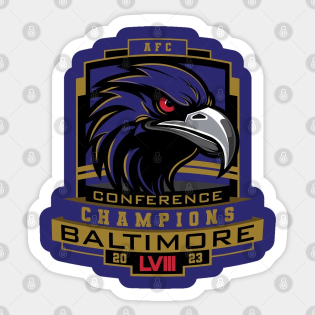 AFC Champs Ravens 2023 Sticker by Nagorniak